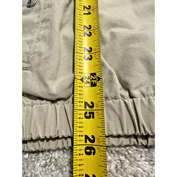 Tommy Hilfiger Men’s Large Tan Khaki Full Zip Jacket Crest Logo Cotton Lined - Picture 5 of 8